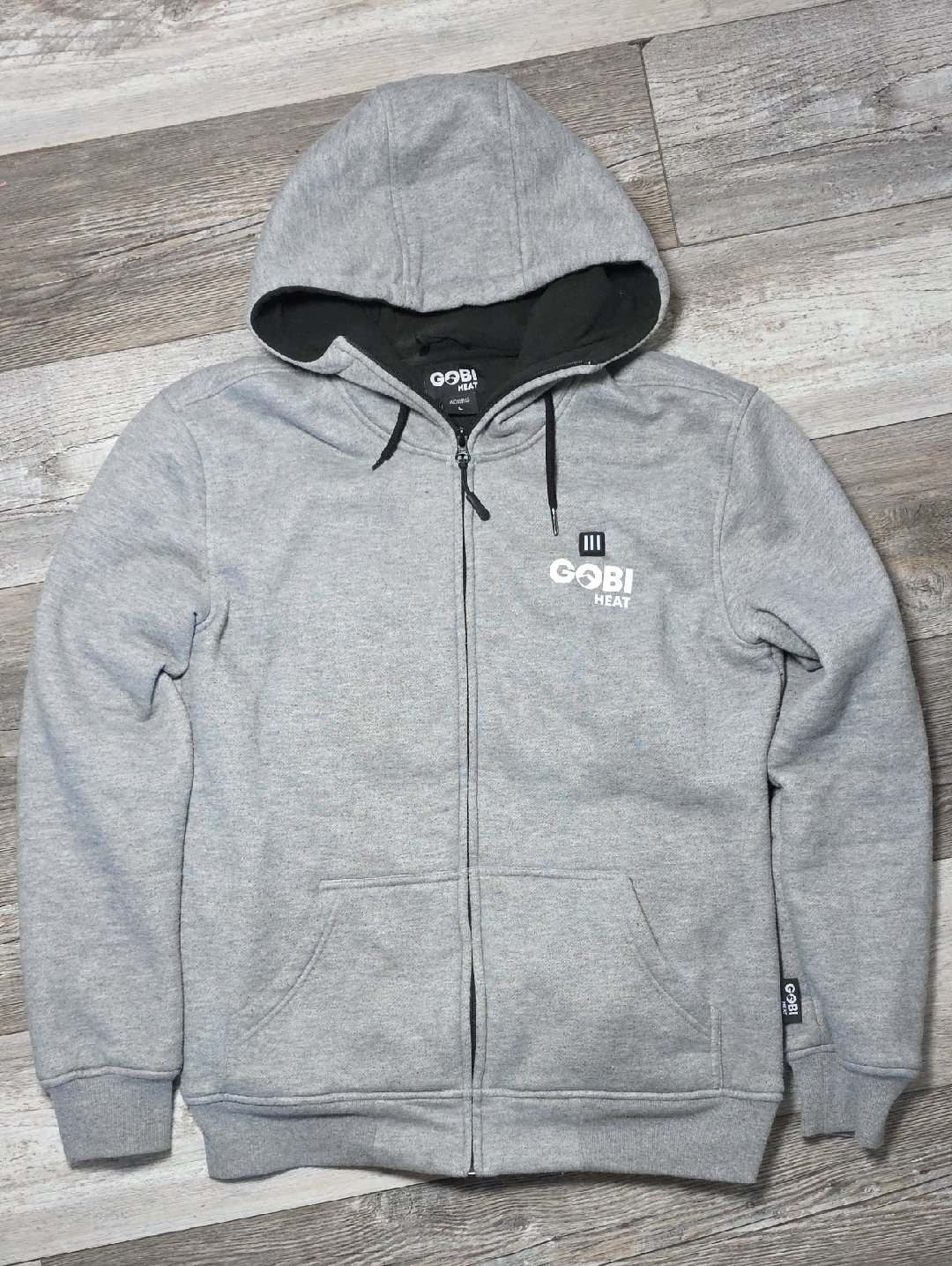 Gobi Heat Women's Gray Full-Zip Battery Powered Heating Hoodie Sz Lg Untested